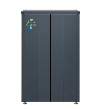 Aqua Clarus M800sx tall greywater treatment cabinet, product visualisation